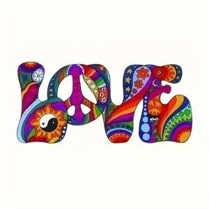 LOVE Multicolor Waterproof Decal BRAND NEW